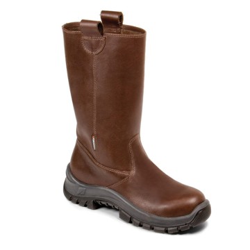 BOTA MARRON DRILL - CUERO FLOR MARRON TALLE 42 - C/ PUNTERA FUNCIONAL
