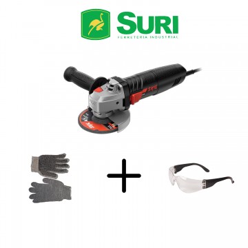 AMOLADORA ANGULAR SKIL 9002 + GUANTES + ANTEOJOS