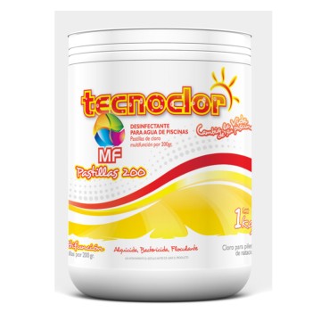 CLORO SOLIDO DISOLUCION LENTA - MULTIFUNCION PASTILLA 200 GRS X 1 KG. 