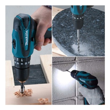 TALADRO PERCUTOR - INALAMBRICO - 12V - LI-ON - MAKIT