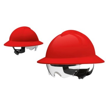 CASCO DE SEGURIDAD S/ARNES - FULL BRIM - ROJO