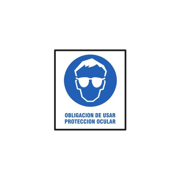 CARTEL OBLIGACION USAR ANTEOJOS DE SEGURIDAD 40 X 45 BM CARTEL OBLIGACION USAR ANTEOJOS DE SEGURIDAD 40 X 45 BM