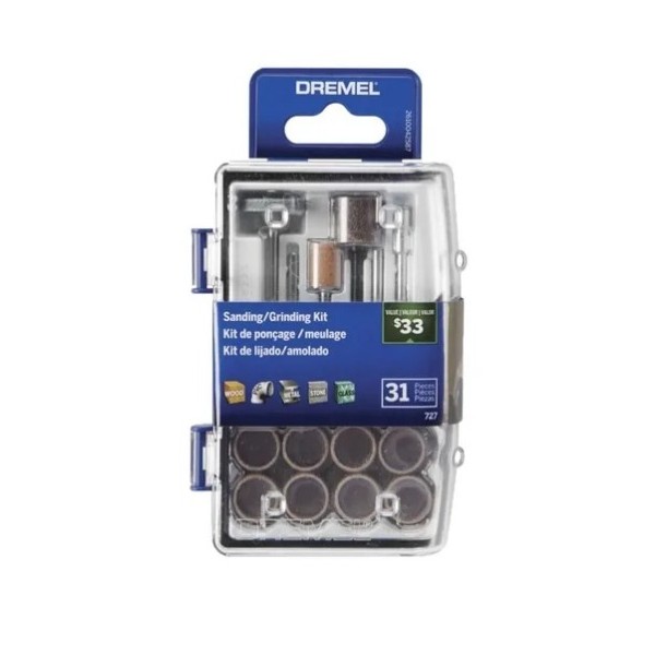 KIT ACCESORIOS 727 - 02 - P/LIJAR- ESMERILAR 31 PZAS - DREMEL KIT ACCESORIOS 727 - 02 - P/LIJAR- ESMERILAR 31 PZAS - DREMEL