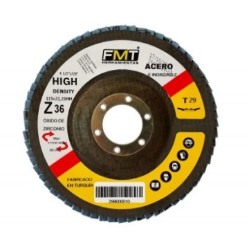 DISCO FLAP OX ALUMINIO  - GRANO 80 115 X 22 MM FMT