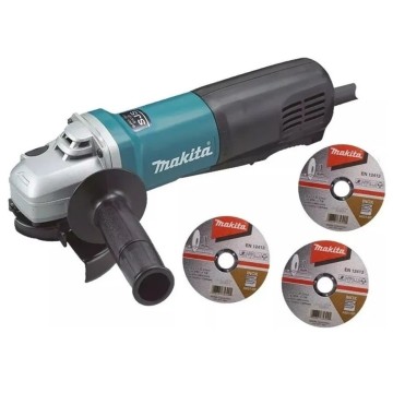 AMOLADORA ANGULAR - 9564 + 2 DISCOS - Ø 4.5 - 1100W - MAKITA
