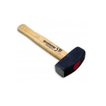 MAZA DE ACERO - FORJADA - CABO MADERA - 3.00KG - BIASSONI