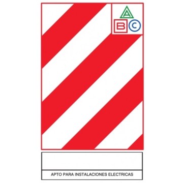 CARTEL CHAPA BALIZA ABC 58 X 88 BM