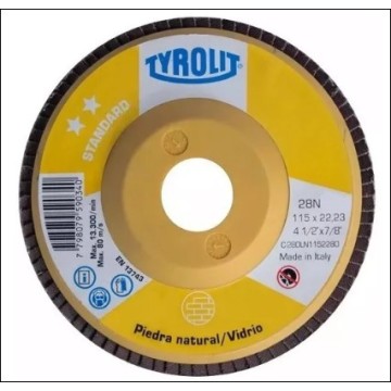 DISCO FLAP  CARBURO SILICIO - CONVEXO - NYLON 115 X 22 X GR400 TYROLIT