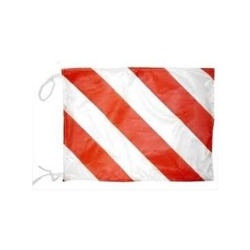 BANDERA CUADRADA - BLANCA Y ROJA 50X70CM BM