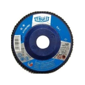 DISCO FLAP  ZIRCONIO - PLANO - FIBRA 115 X 22 X GR120 TYROLIT