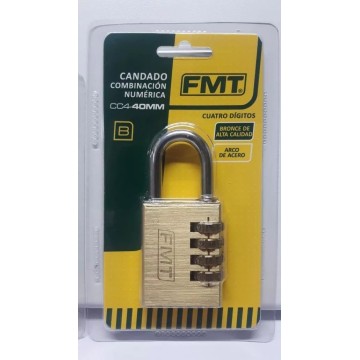 CANDADO - COMBINACIONX4 - 40 MM - FMT HERRAMIENTAS