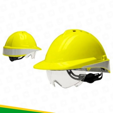 CASCO DE SEGURIDAD S/ARNES - FULL BRIM - AMARILLO