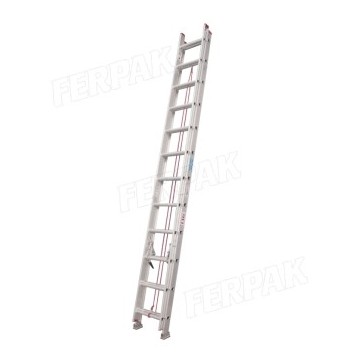 ESCALERA ALUMINIO  EXTENSIBLE - 3,30 / 5,70 11+22 PELDAÑOS FERPAK