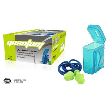 PROTECTOR AUDITIVO ENDOAURAL TRIALETADO EN CAJA SILICONA QUANTUM