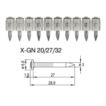 CLAVOS - X-C 20 G3 MX - 20 MM X 10 UNID.HILTI