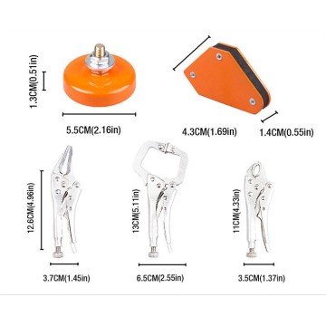 SET ESCUADRAS + IMAN TIERRA - 3  PINZAS FMT