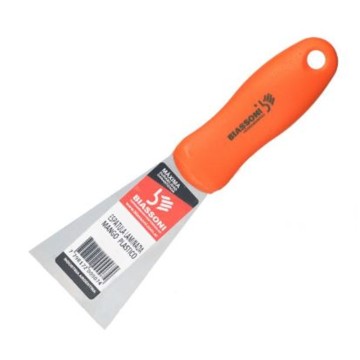 ESPATULA PINTOR LAMINADA CABO PLASTICO 80 MM BIASSONI