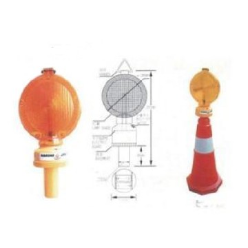 BALIZA LUZ INTERMITENTE ENC. SOLAR P/CONO -ROJO CD