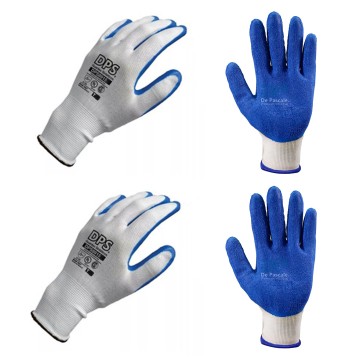 GUANTE TEJIDO RECUBIERTO LATEX RUGOSO T9 BLANCO