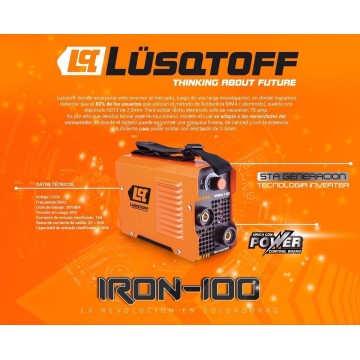 SOLDADORA INVERTER IRON-100 80 AMP -220V LUSQTOFF