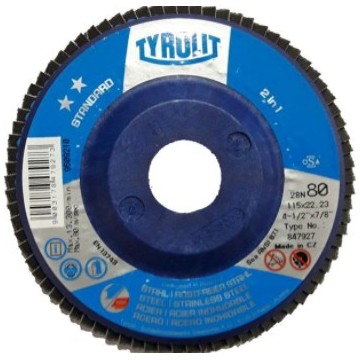 DISCO FLAP  ZIRCONIO - PLANO - FIBRA 180 X 22 X GR120 TYROLIT