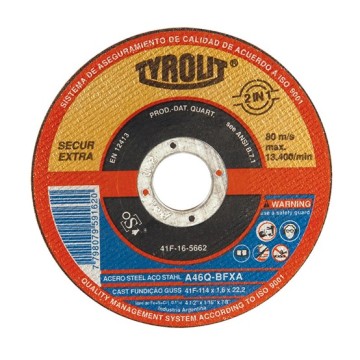 DISCO DE CORTE  PLANO - ULTRAFINO 114X1.6X22.2 TYROLIT