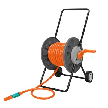 ENROLLADOR DE MANGUERA C/RUEDAS 55 MTS-1/2 TRAMON