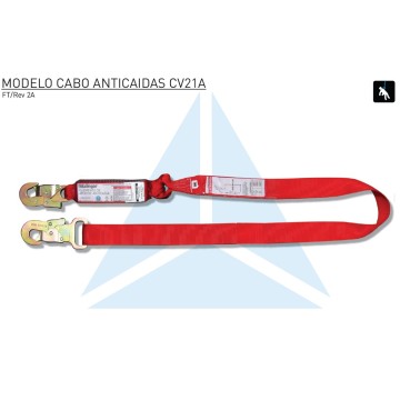 CABO DE AMARRE CINTA PLANA C/ AMORTIGUADOR 1.50 MTS ESLINGAR