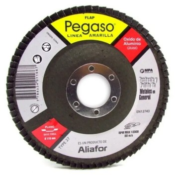 DISCO FLAP  ZIRCONIO PLANO 115 MM - GR.60 PEGASO