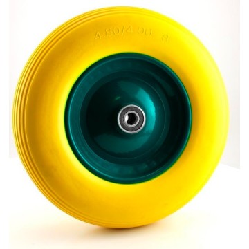 RUEDA MACIZA BUJE BOLILLA ANTIPINCHADURA 400 X90X16 MM FMT