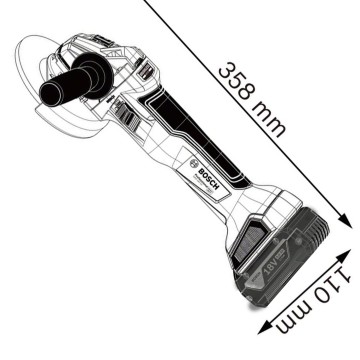 AMOLADORA ANGULAR - GWS 18V-10 - BATERIA - 18V