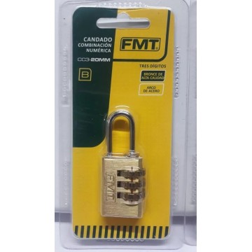 CANDADO - COMBINACIONX3 - 20 MM - FMT HERRAMIENTAS