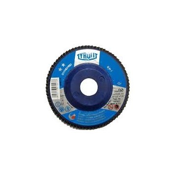 DISCO FLAP  ZIRCONIO - CONVEXO - FIBRA 115 X 22 X GR80 TYROLIT