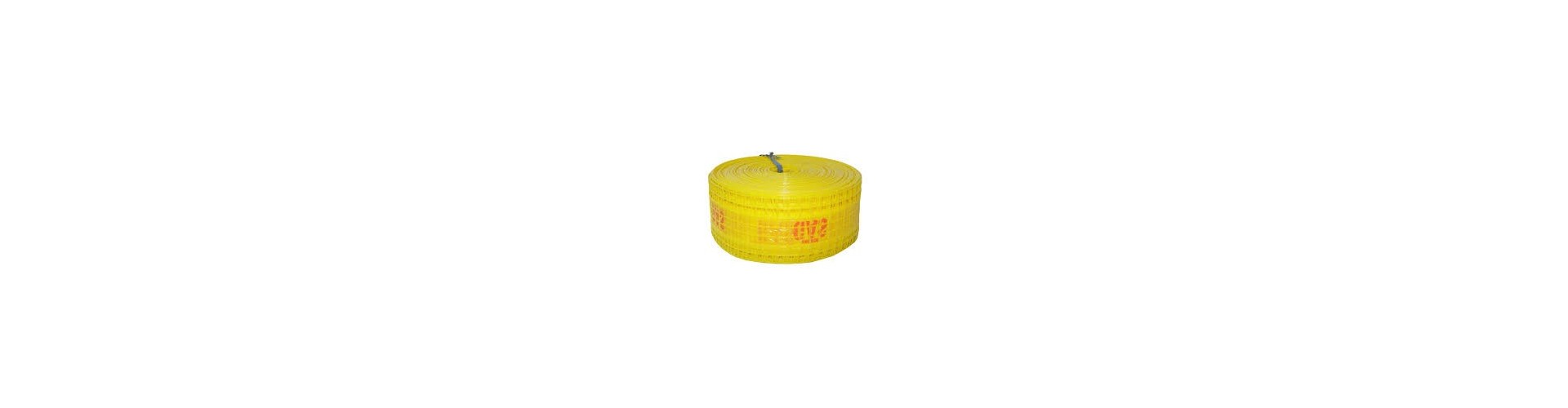 MALLA ADVERTENCIA GAS - AMARILLA - CON DETECTOR 15 CM - ECO CENTRO PLA