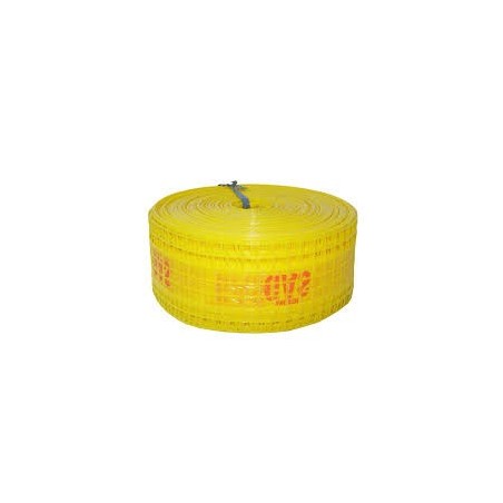 MALLA ADVERTENCIA GAS - AMARILLA - CON DETECTOR 15 CM - ECO CENTRO PLA
