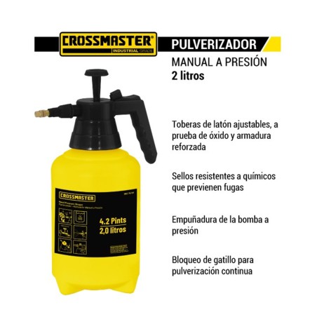 PULVERIZADOR - MANUAL - 2 LITROS - CROSSMASTER