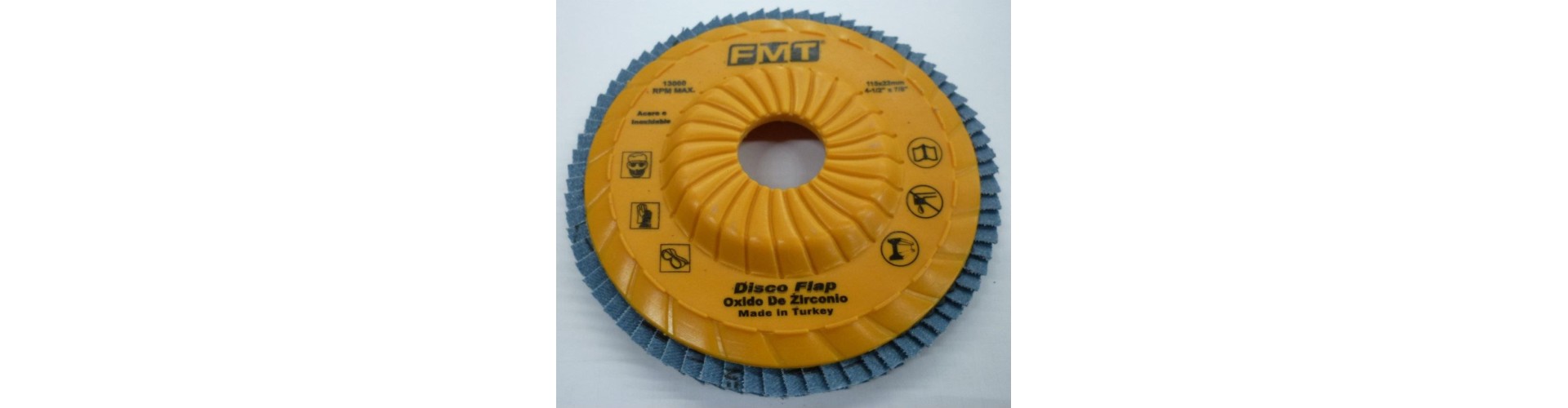 DISCO FLAP OXIDO DE ZIRCON - PLANO - STAND 115 X 22 X GR50 FMT