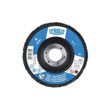 DISCO FLAP  ZIRCONIO - PLANO - NYLON 180 X 22 X GR120 TYROLIT