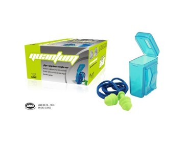 PROTECTOR AUDITIVO ENDOAURAL TRIALETADO EN CAJA SILICONA QUANTUM