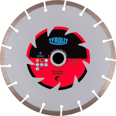 DISCO DIAMANTADO - BASIC - SEGMENTADO - 180 X 2.3 X 22.23 MM - TYROLIT