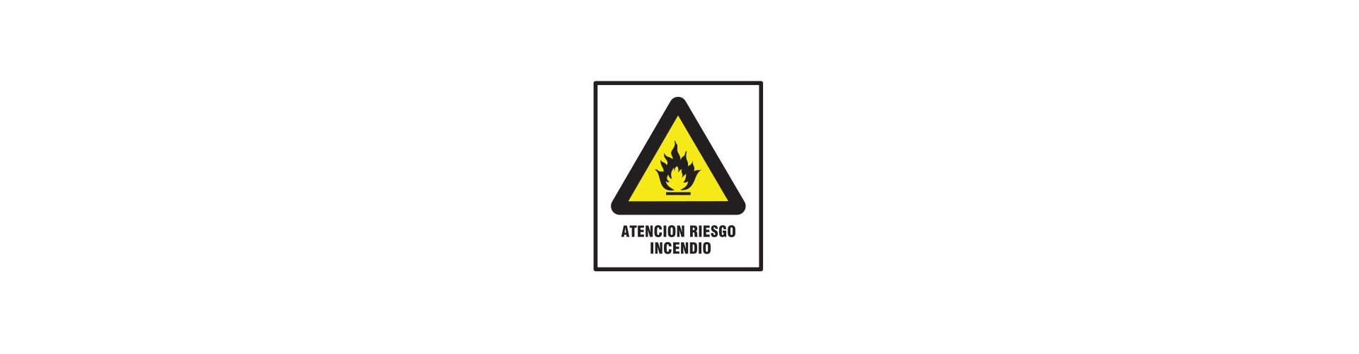 CARTEL RIESGO DE INCENDIO 40 X 45 BM