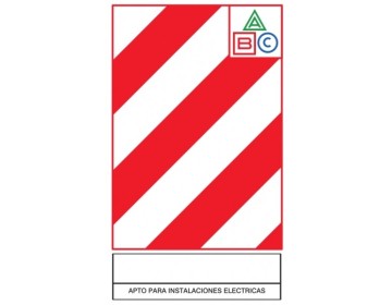 CARTEL CHAPA BALIZA ABC 58 X 88 BM