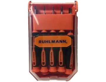 JUEGO DESTORNILLADOR - T/ RELOJERO - 10 PIEZAS - RUHLMANN