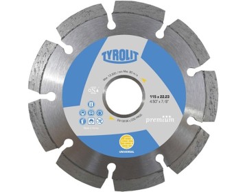DISCO DIAMANTADO SEGMENTADO - LASER ABRASIVO 115MM - PREMIUM TYROLIT