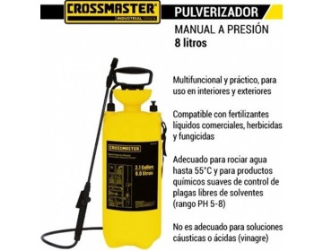 PULVERIZADOR - MANUAL - 8 LITROS - CROSSMASTER