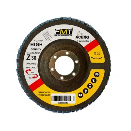 Disco Flap Ox Aluminio  - Grano 40 115 X 22 mm FMT