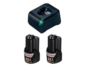 KIT BATERIAS Y CARGADOR - GAL 12V-20 + 2 GBA 12V - BOSCH
