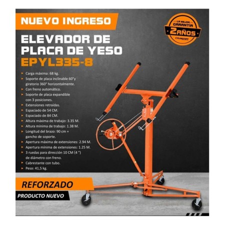 Elevador Placas De 1.38 Mts A 3.35 Mts Lusqtoff