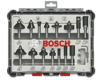 Juego Fresas - tipo  Router - 15 Piezas - Bosch