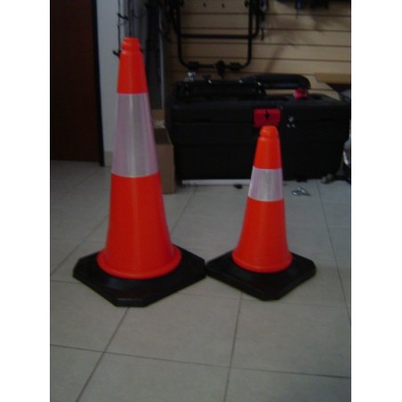 CONO C/ REFLECTIVO DE 10CM - C/ BASE DE GOMA 50 CM DP